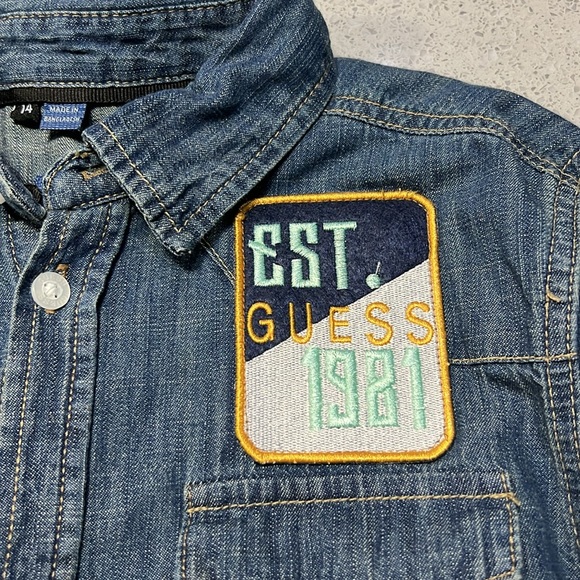 Guess kids button up jean shirt - Picture 4 of 6